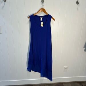 Tommy Bahama Asymmetrical Hi-Low Hem Dress | Danubio Blue | NWT | S